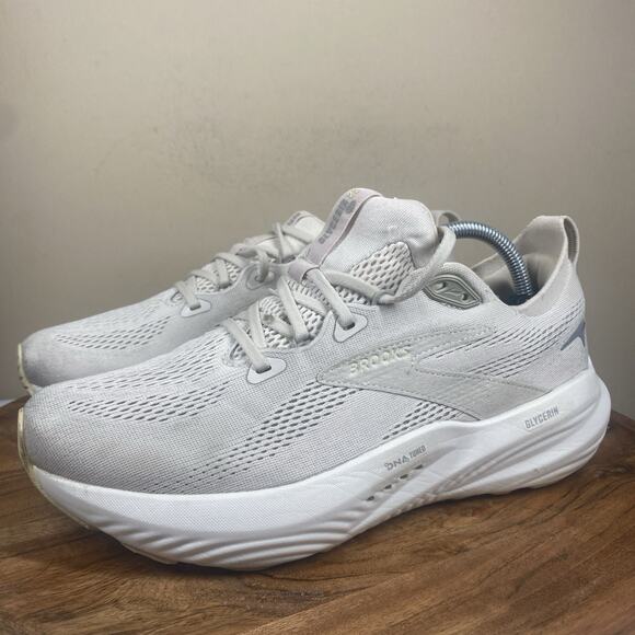Brooks Glycerin 22 Almond Peach London Fog Womens White Size 11 Running Shoes - Picture 2 of 10